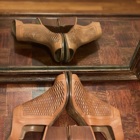 Women Roman Heel Pu Leather Hollow Out Peep - Picture 3 of 8